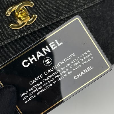 Chanel 黑色丹寧handle包14