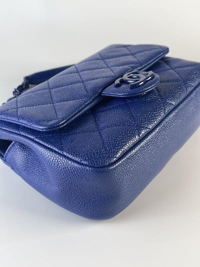 Chanel荔皮寶藍斜挎包5