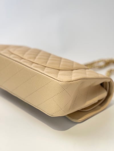 Chanel 荔皮奶茶色CF 鍍7