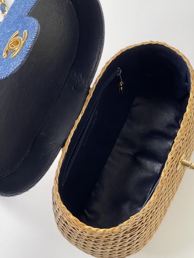 Chanel 牛仔竹籃子10