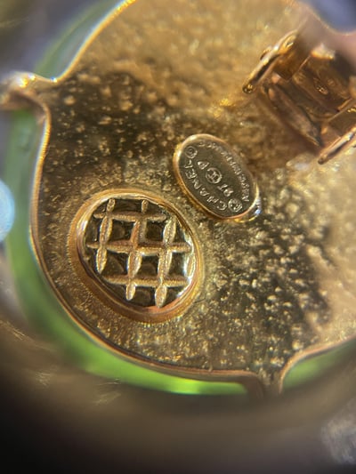 Chanel綠琉璃愛心耳夾4