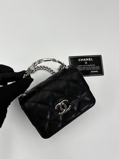 Chanel珐瑯手柄鏈條包13