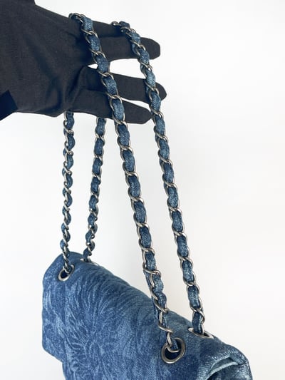 Chanel四葉草牛仔CF(銀釦）10