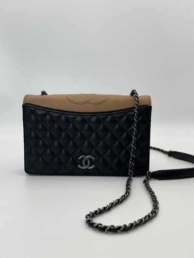 Chanel焦糖拼色書本掀蓋包1