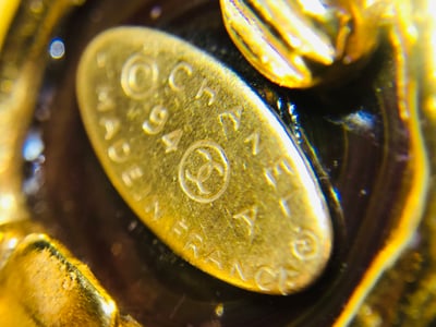 Ac0892 Chanel 紅琉璃垂墜耳夾3