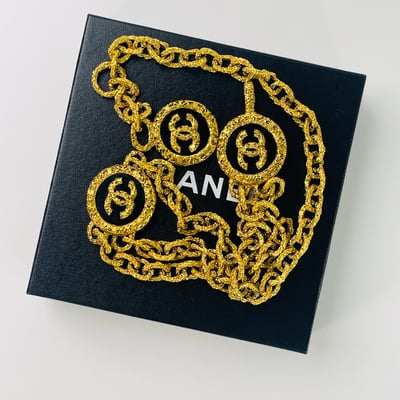 Chanel 黑底熔岩腰鍊3