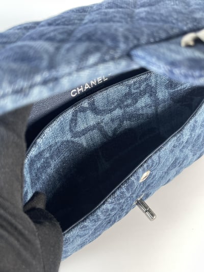 Chanel四葉草牛仔CF(銀釦）14