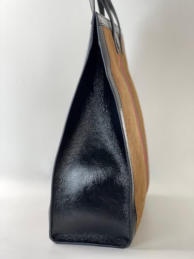 Gucci 紅綠麂皮大托特包12