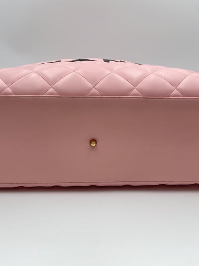 Chanel粉色保齡球包9