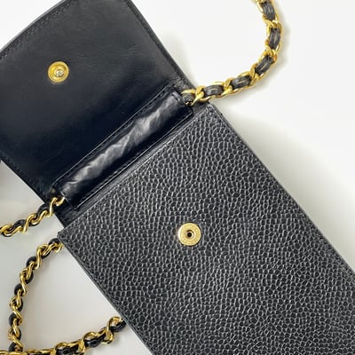 Chanel 荔皮手機包（黑）12
