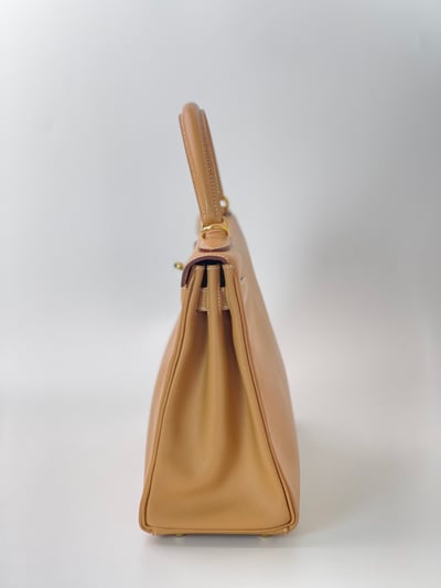 Hermes kelly28 內縫奶茶色4