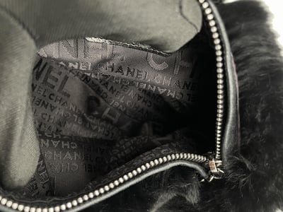 Ba1354chanel兔毛腋下包9