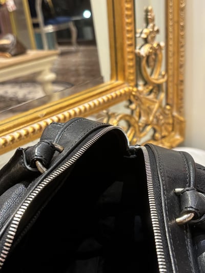 Chanel黑銀保齡球包14