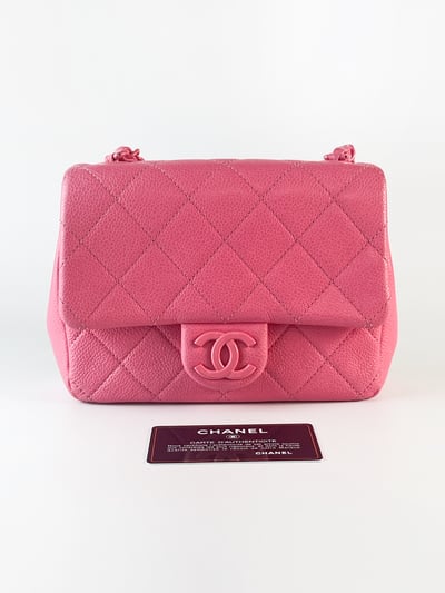 Chanel芭比粉小方胖16