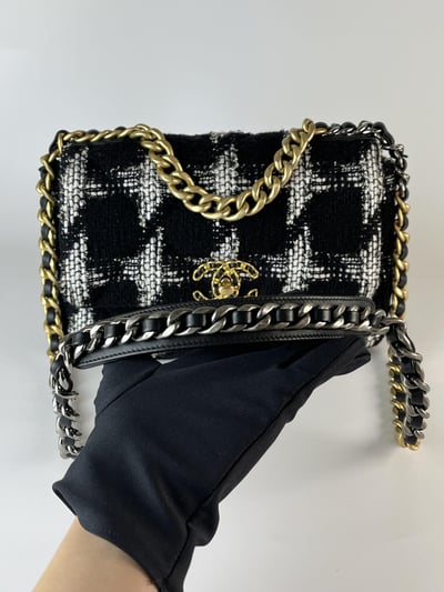 Chanel黑白毛呢199