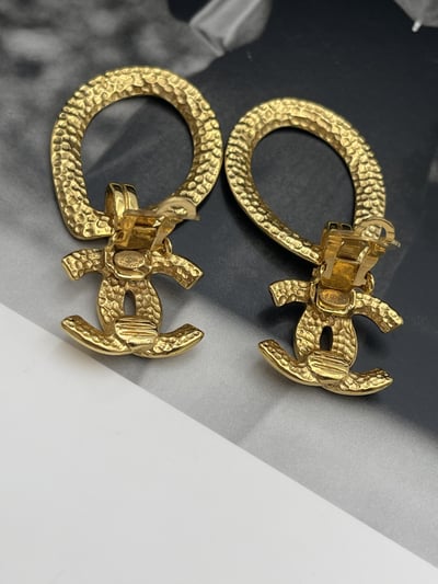 Chanel雙c水滴耳夾4