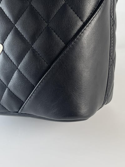 Chanel黑白康鵬迷你菜籃子5