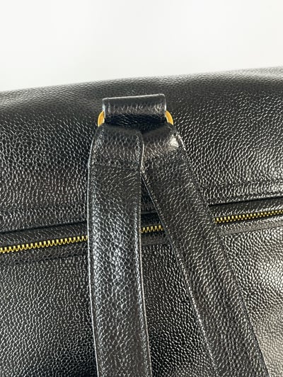 Chanel 小金球大logo後背包8