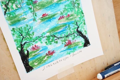 油粉彩課：柏林施拉赫滕湖的下午1