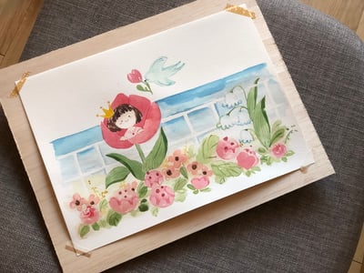 一日一畫／拇指姑娘｜Ariselin Design 水彩課｜4