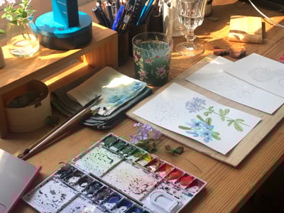 輕水彩：夏日花卉錦集｜Ariselin Design 線上課程｜3