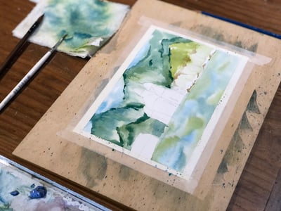 輕水彩課：旅行的記憶／德國國王湖3