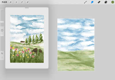 iPad畫畫課：歐洲的鄉村風景6