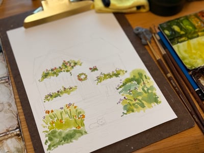 輕水彩：英式花園巡禮3