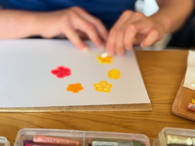 油粉彩課：花與樹的聯想6