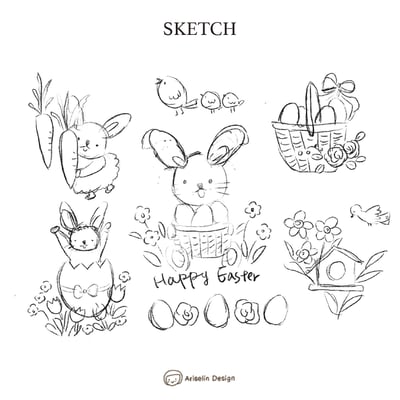 iPad畫畫課：春日復活節3