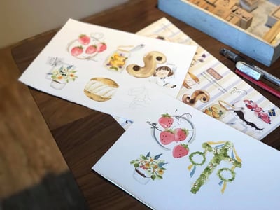 輕水彩：北歐魔法仲夏節｜Ariselin Design 線上課程｜3