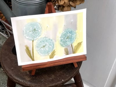 輕水彩課：紛飛的蒲公英2