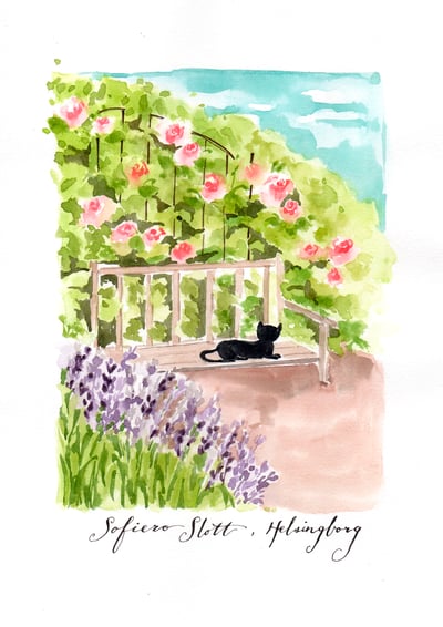 輕水彩課：Sofiero莊園一隅8