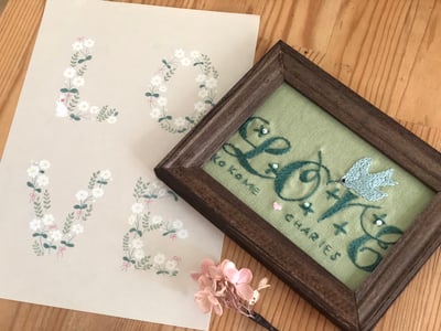 刺繡與生活布作課：花草字母刺繡2
