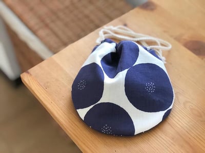 小圓束口袋｜Ariselin Design 客製化布品｜4