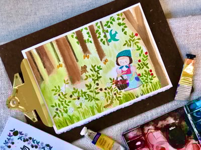 看繪本，學畫畫： 細木瑪格《12個月的禮物》1