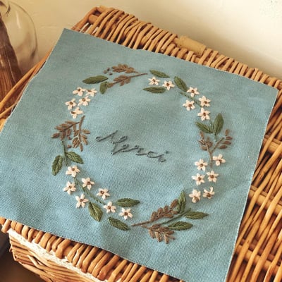 刺繡與生活布作課：我的刺繡小花圈2