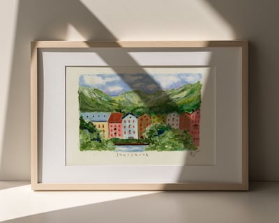 油粉彩課：因斯布魯克的因橋邊2