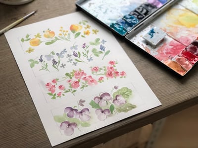 我的花朵標籤—紙膠帶設計｜Ariselin Design 水彩課｜4