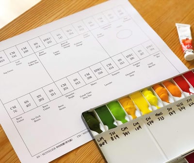 26色選色調色盤｜Ariselin Design 水彩道具 ｜