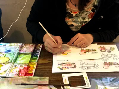 到小老鼠家過聖誕｜Ariselin Design 水彩課｜8