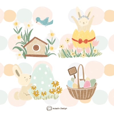 iPad畫畫課：春日復活節6