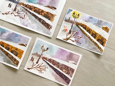 輕水彩課：旅行的記憶／情書裡的小樽運河6