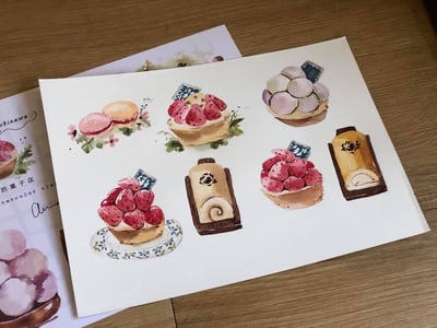 輕水彩課：沖繩港川區的菓子店（甜點篇）4