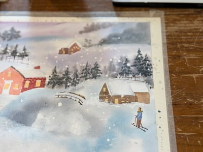 輕水彩課：挪威滑雪趣5