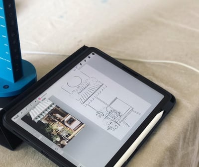 iPad畫畫課：水彩風格小花店5