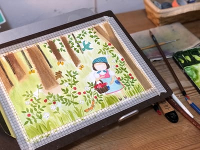 看繪本，學畫畫： 細木瑪格《12個月的禮物》5