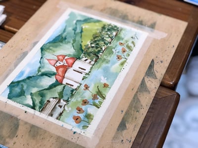 輕水彩課：旅行的記憶／德國國王湖8