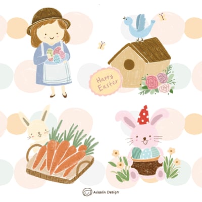 iPad畫畫課：春日復活節7