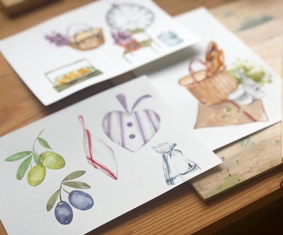 輕水彩：山城裡的普羅旺斯｜Ariselin Design 線上課程｜2